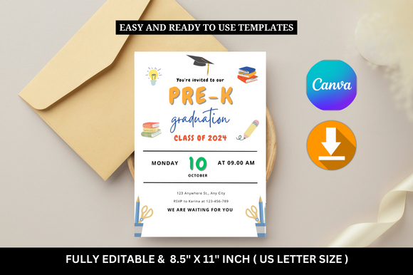 Editable Pre-K Graduation