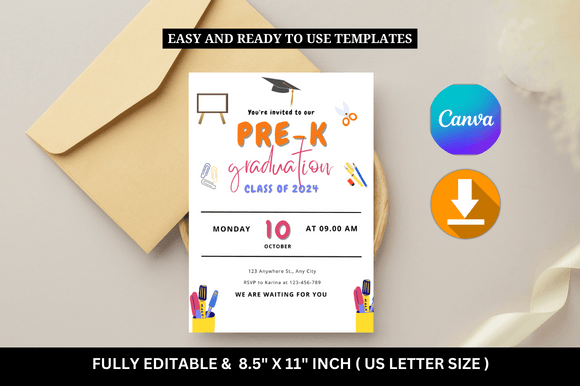 Editable Pre-K Graduation