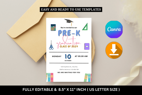 Editable Pre-K Graduation