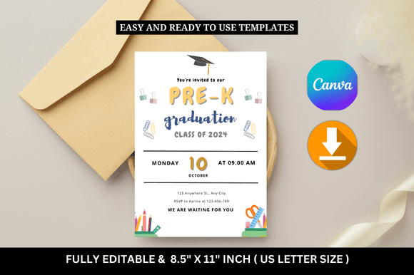 Editable Pre-K Graduation
