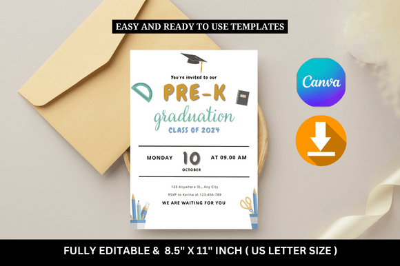 Editable Pre-K Graduation