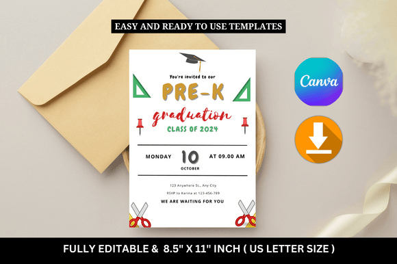 Editable Pre-K Graduation