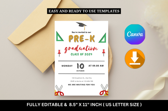 Editable Pre-K Graduation