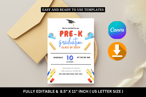 Editable Pre-K Graduation