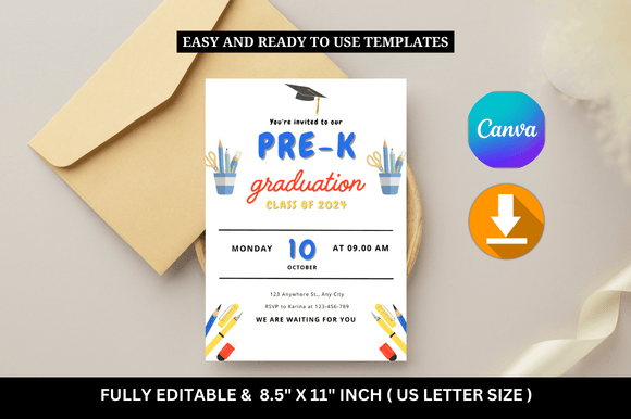 Editable Pre-K Graduation
