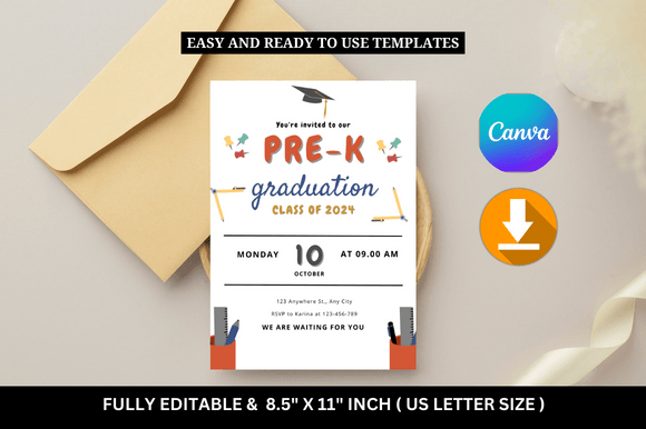 Editable Pre-K Graduation