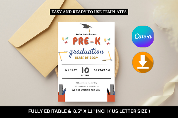 Editable Pre-K Graduation
