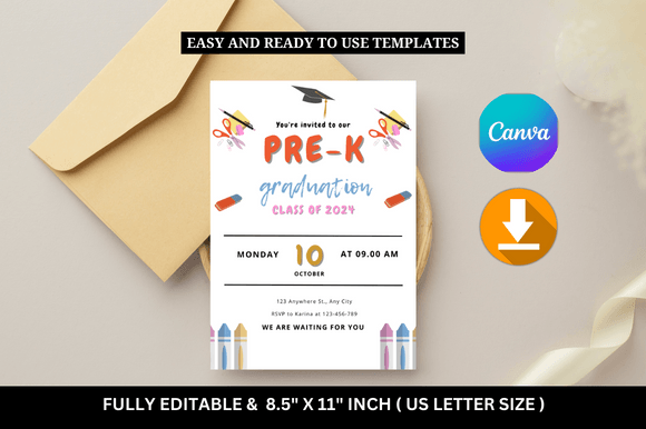 Editable Pre-K Graduation