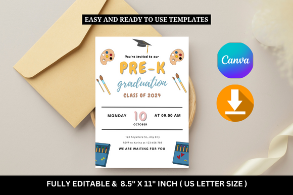 Editable Pre-K Graduation