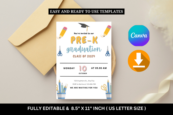 Editable Pre-K Graduation