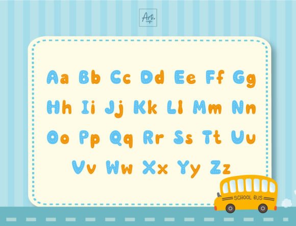 Fancy School Font PNG with transparent background - Preview 1