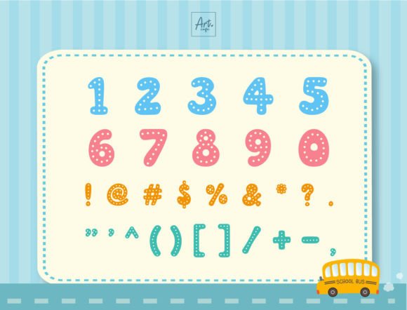 Fancy School Font PNG with transparent background - Preview 2