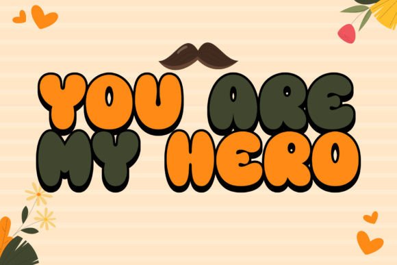Father Groovy Font PNG with transparent background - Preview 1