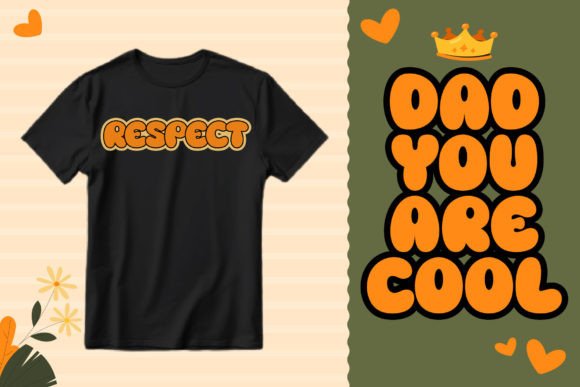 Father Groovy Font PNG with transparent background - Preview 3
