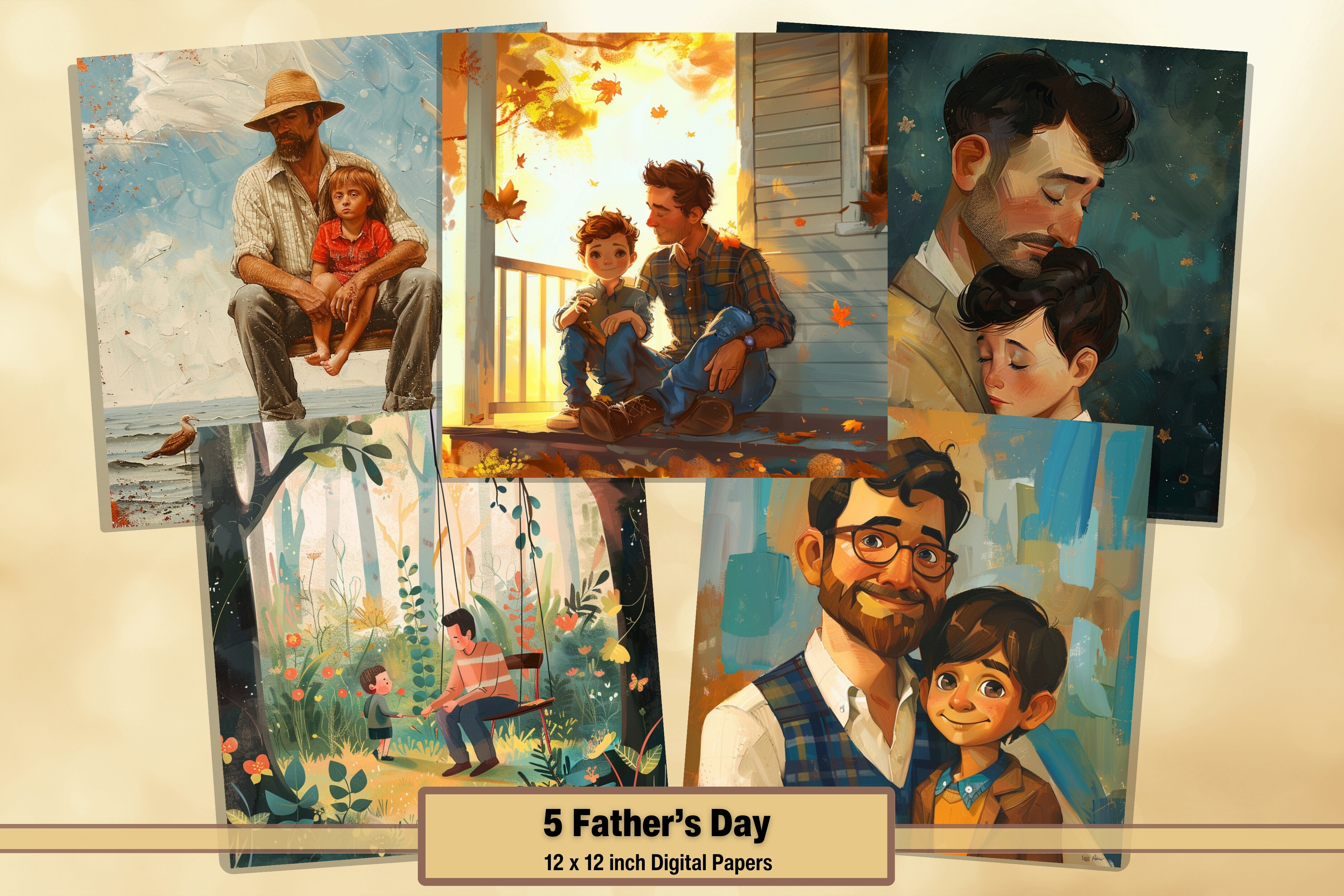 Father's Day Digital Printable Papers 15