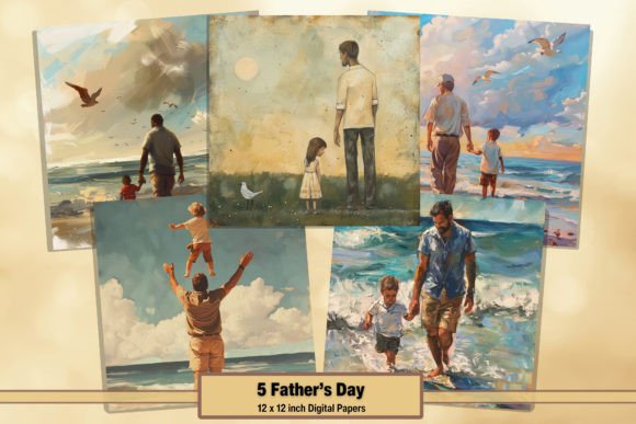 Father's Day Printable Digital Papers 3