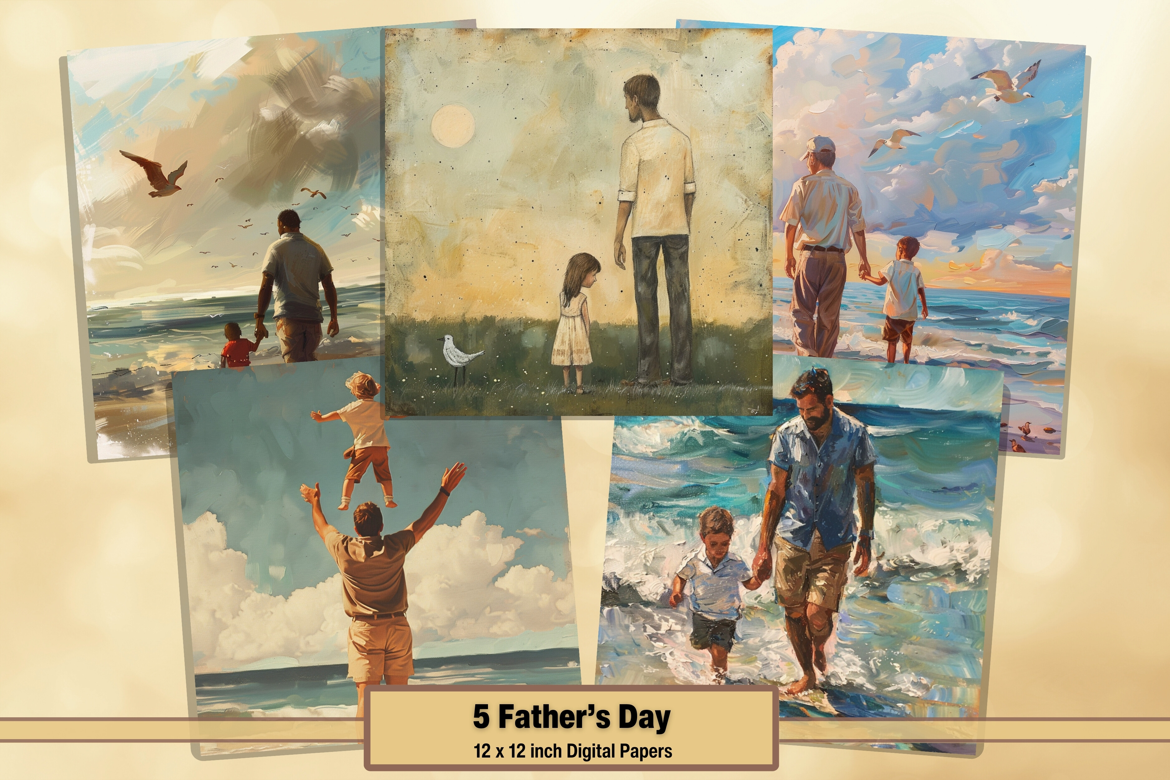 Father's Day Printable Digital Papers 3