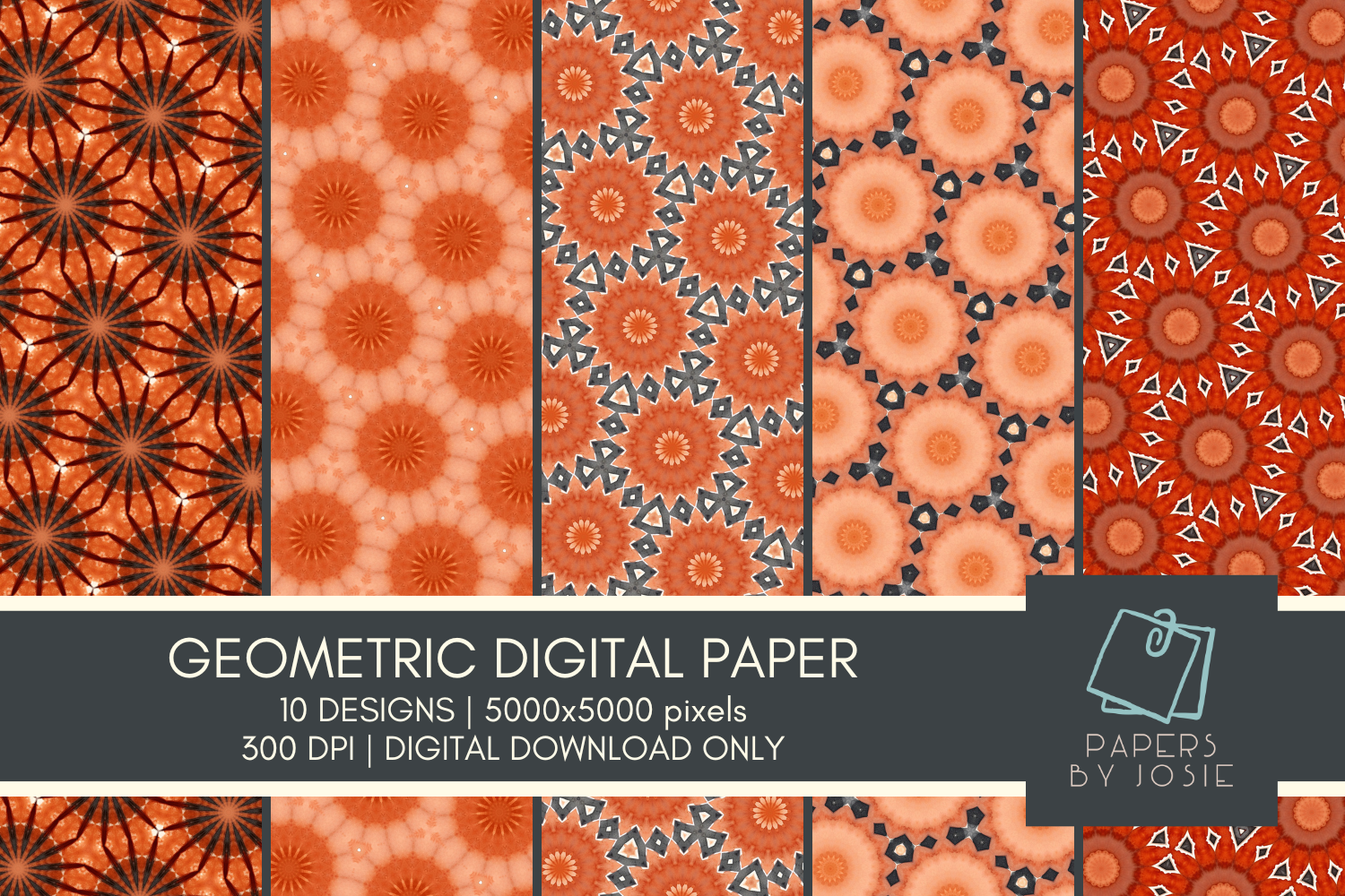 Geometric Pattern Digital Paper Graphic by papersbyjosie · Creative Fabrica