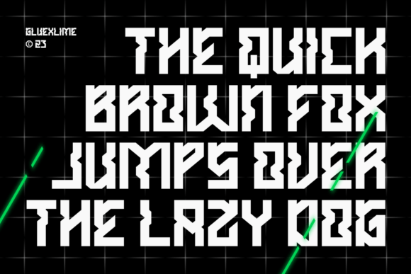 Gluexlime Font PNG with transparent background - Preview 1