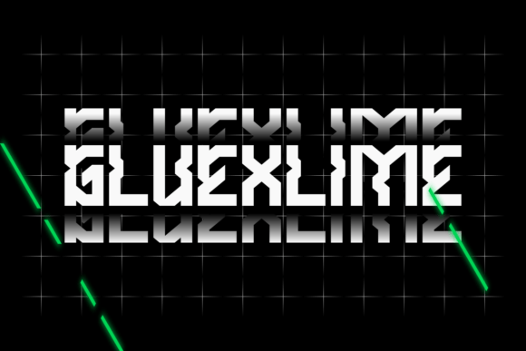 Gluexlime Font PNG with transparent background - Preview 3