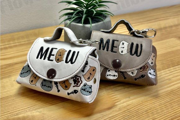 ITH Mini Bag I Love Cat Embroidery