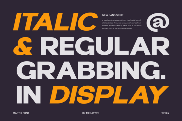 Martix Sans Serif Font PNG with transparent background - Preview 1