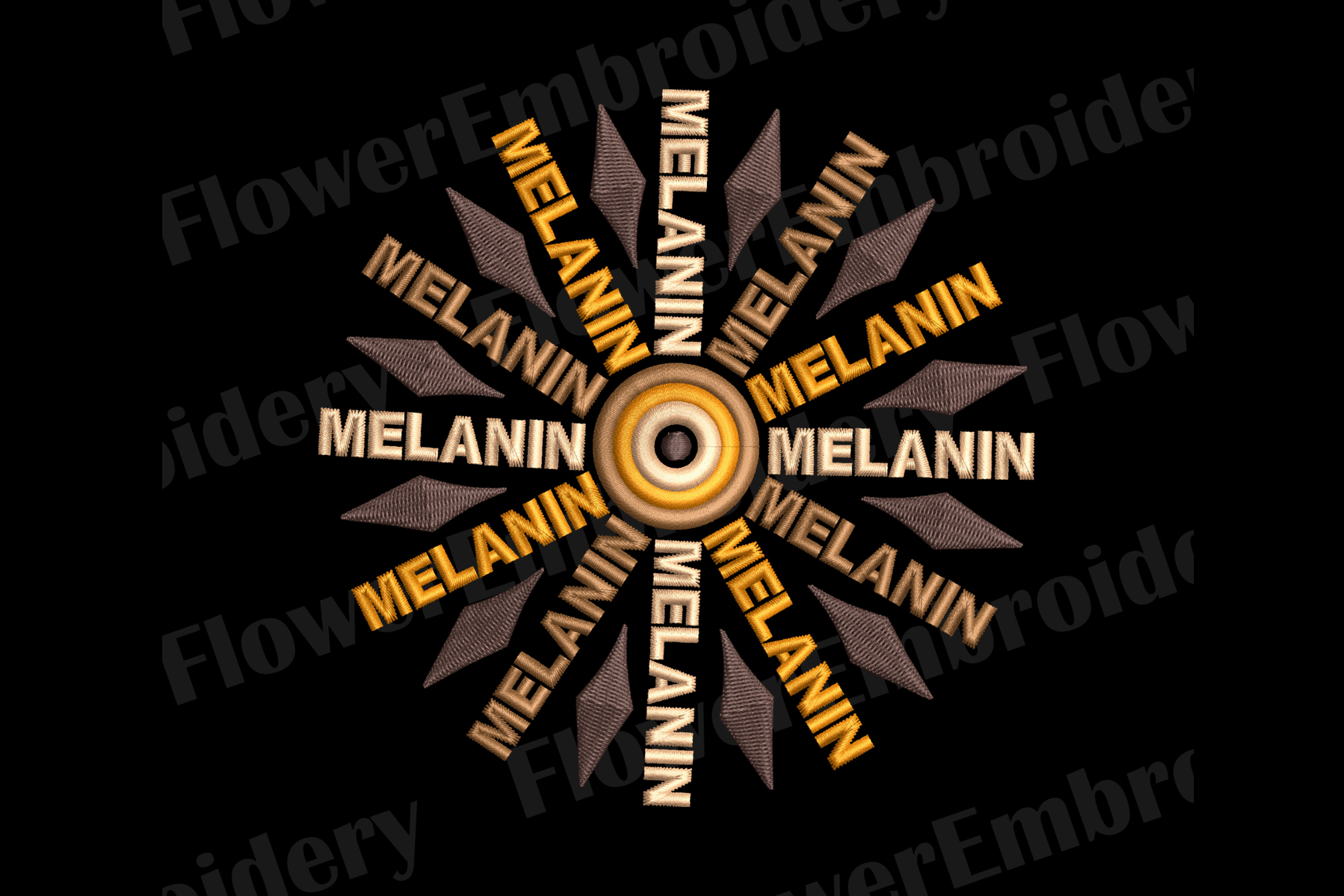 Melanin Machine Embroidery Design