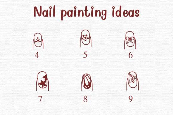 Nail Painting Ideas Font PNG with transparent background - Preview 3
