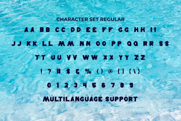 Ocean Serries Font PNG with transparent background - Preview 3