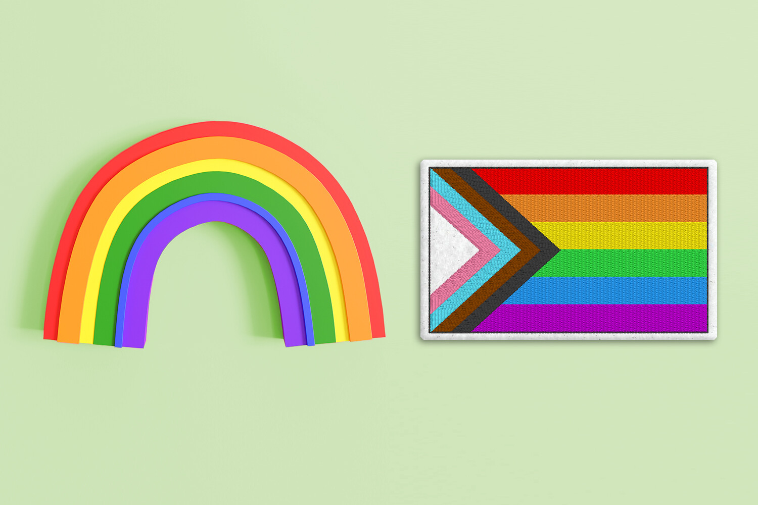 Progress Pride Flag ITH Feltie Applique