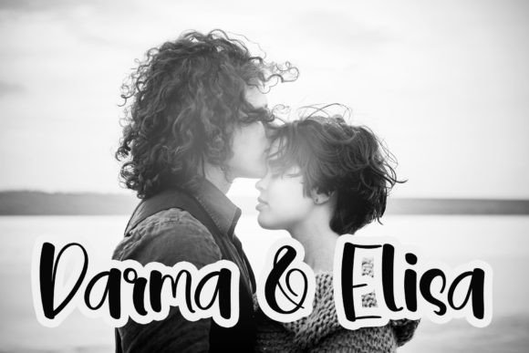 Retro Wedding Font PNG with transparent background - Preview 2