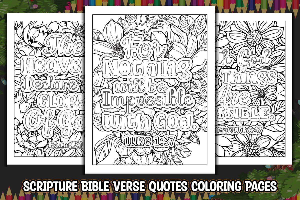 Scripture Coloring Pages Graffiti Scripture Bible Verse Coloring Pages Graphic by protabsorkar11 ...