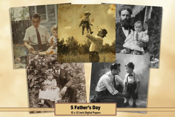 Vintage Old Father's Day Paper Pack 13
