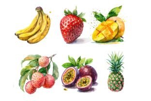13 Tropical Fresh Summer Fruit Graphic by chu.mono.pho · Creative Fabrica