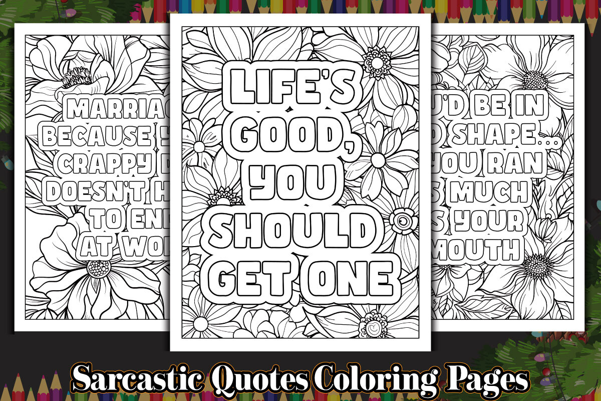 50 Sarcastic Quotes Coloring Pages