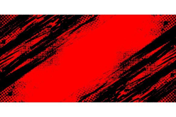 Black and Red Grunge Brush Background