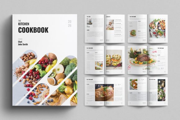 Cookbook Template Recipe Book Design