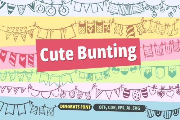 Preview of Cute Bunting dingbat font