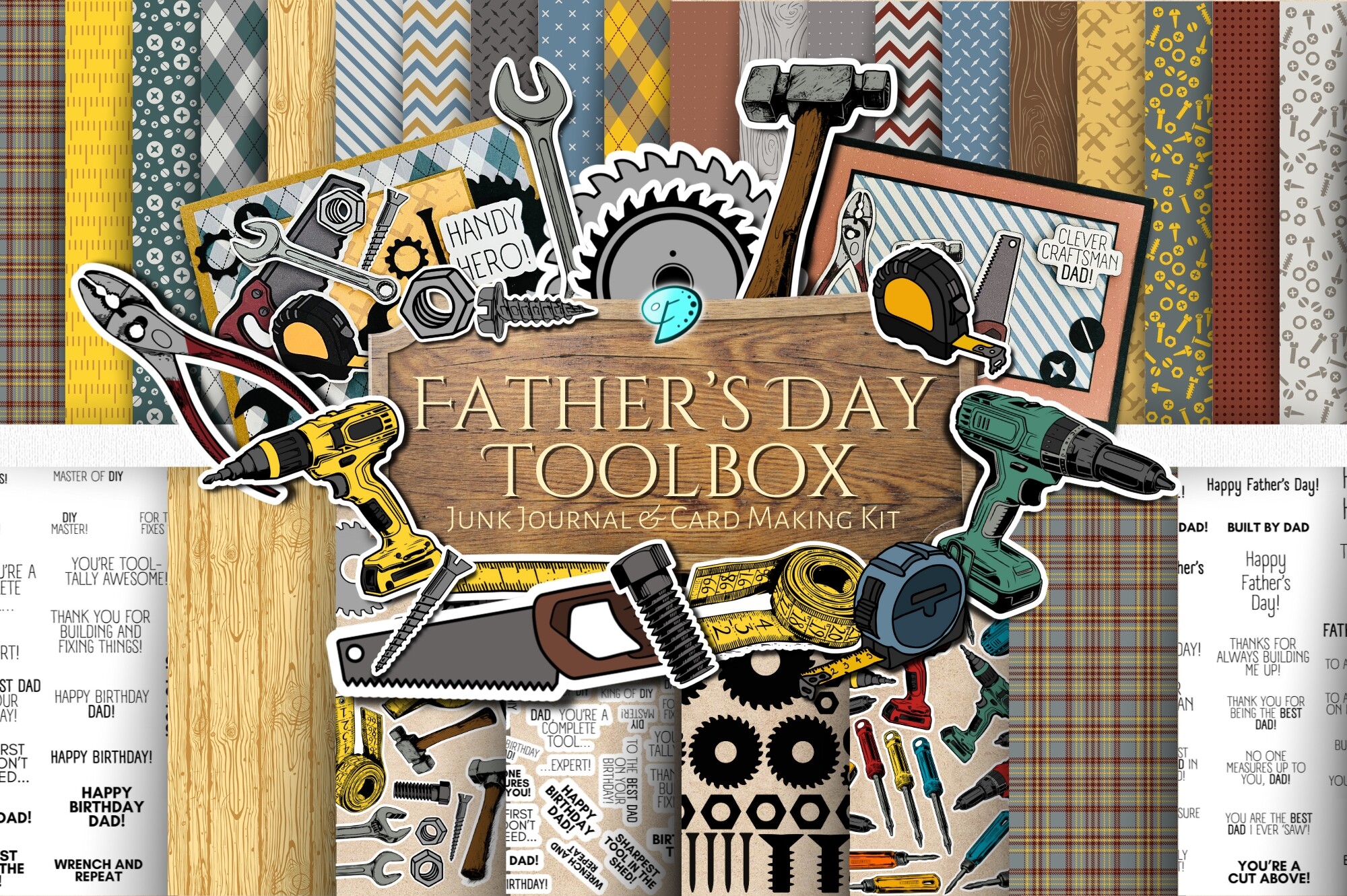 Fathers Day Toolbox Card Making Kit
