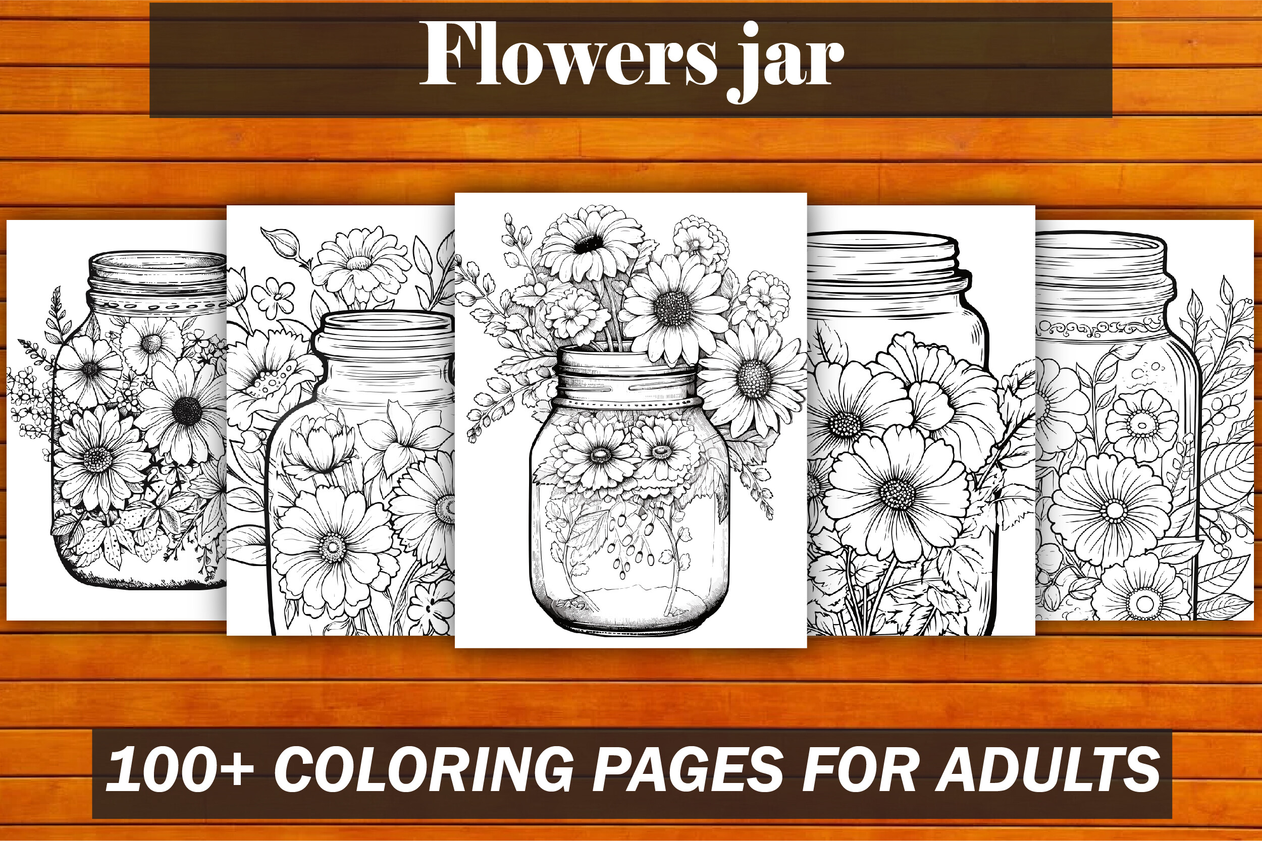 Flowers Jar Coloring Book