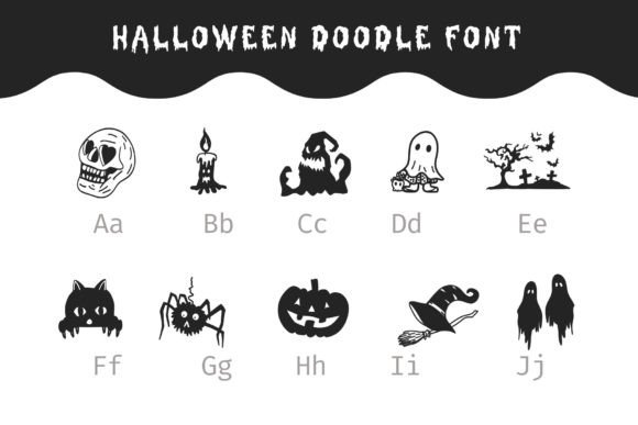 Halloween Doodle Font - Preview 6