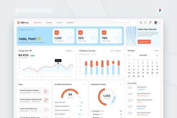 HRMate - HR Management Admin Dashboard