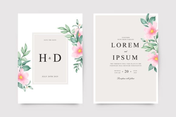 Minimalist Wedding Invitation Flower