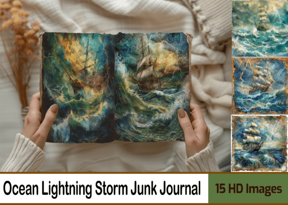 Vintage Windmill Junk Journal Graphic by Monster Design · Creative Fabrica