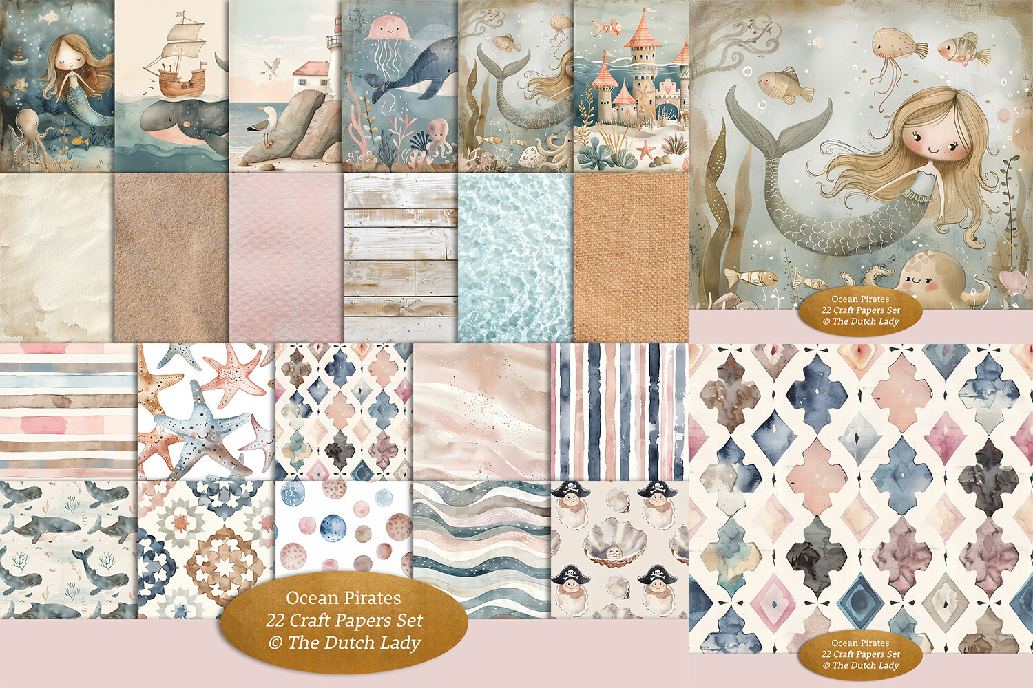 Ocean Pirates Craft Paper Set Graphic by daphnepopuliers · Creative Fabrica