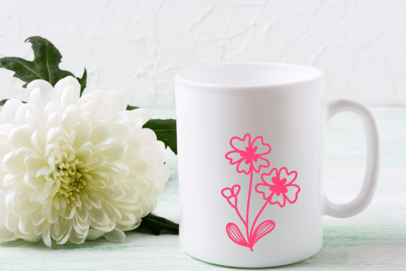 Planner Flower Font PNG with transparent background - Preview 4