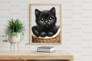 Quirky Funny Black Cat Clipart Graphic by Dreamshop · Creative Fabrica