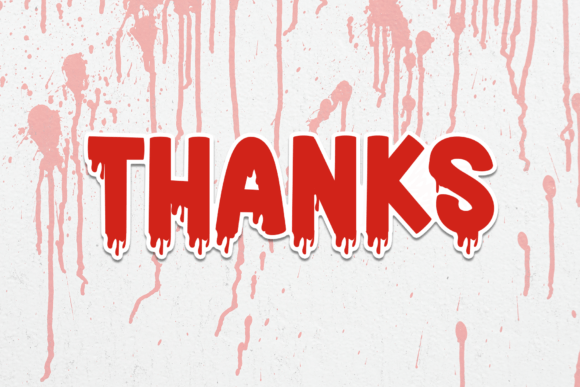 Red Blood Font font preview - 6