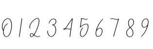 Simplistic Numbers Font Simple Calligraphy Font by andikastudio · Creative Fabrica