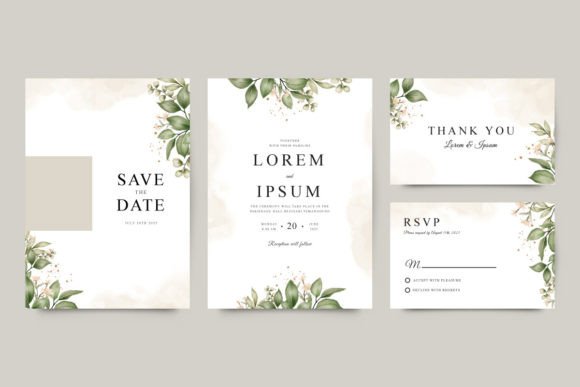 Wedding Invitation Template Set